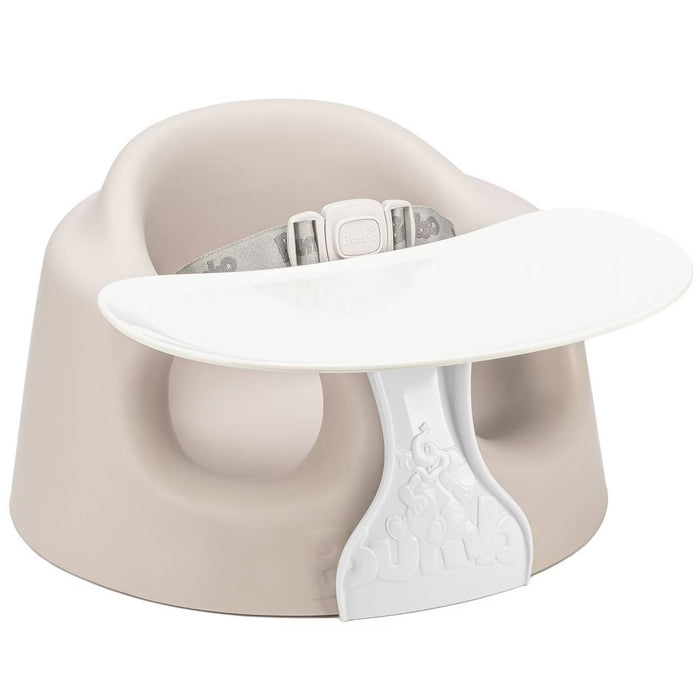 BUMBO FLOOR SEAT PLUS+ WITH TRAY INFANT POSITIONING SEAT . TAUPE TOY BUMBO