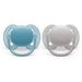PHILIPS AVENT ULTRA SOFT PACIFIERS 6-18M - 2PK . BLUE HUSH DESERT GRE PACI AVENT
