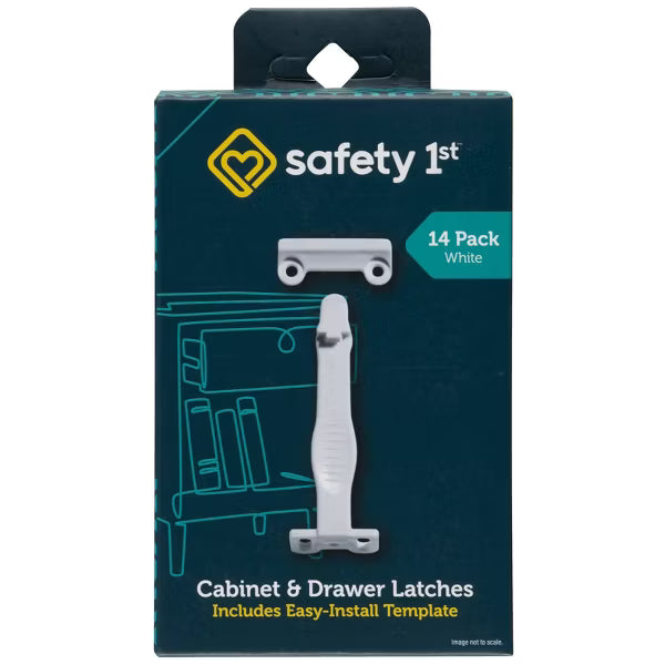 SAFETY 1ST SPRING-LOADED CABINET & DRAWER LATCHES, 10PK ACCESORIE SAFETY 1ST