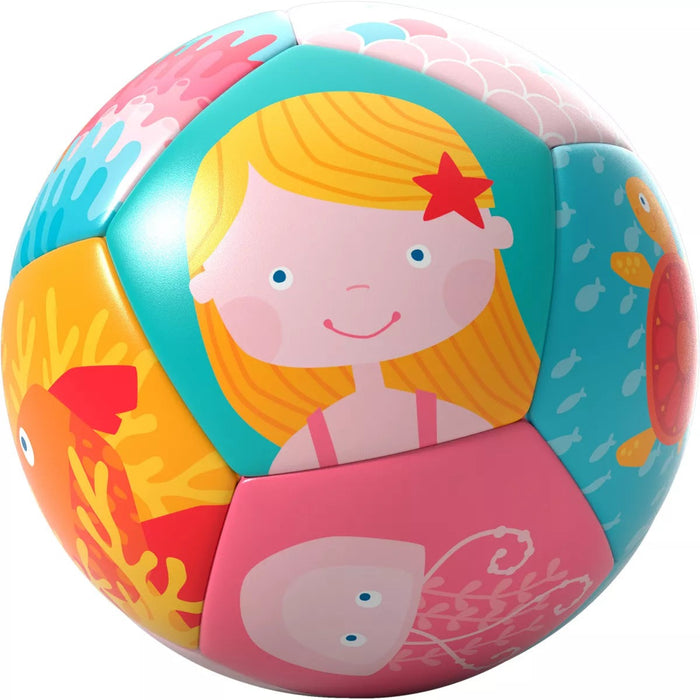 HABA - MERMAID SOFT BABY BALL 4.5" RATTLES HABA