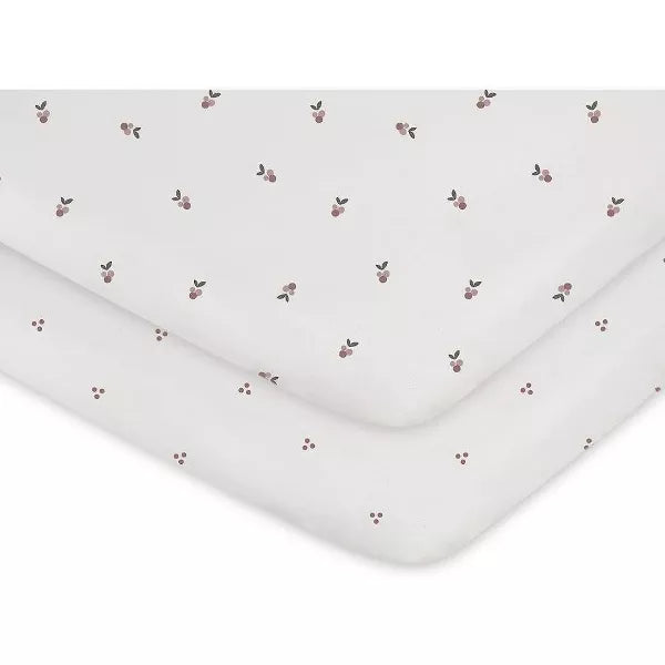 ELY`S & CO. WATERPROOF CHANGING PAD COVER -BERRY AND CLUSTER DOT LAVENDER 2 PACK