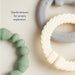ITZY RITZY ITZY LOOPS TEETHER - GRAY/WHITE/SAGE - 3PC TEETHERS ITZY RITZY