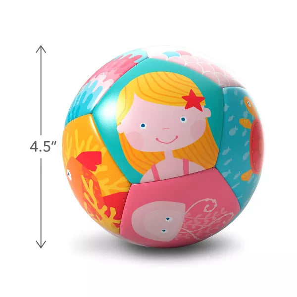 HABA - MERMAID SOFT BABY BALL 4.5" RATTLES HABA