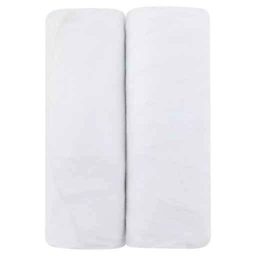 2PK WHITE BASSINET SHEET