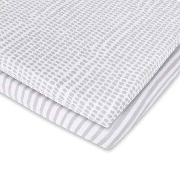 ELY`S & CO. WATERPROOF CHANGING PAD COVERS SET 100% JERSEY COTTON 2 PACK