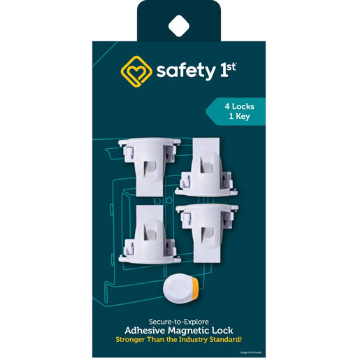 SAFETY 1ST SECURE-TO-EXPLORE ADHESIVE MAGNETIC LOCKS - WHITE - 4CT SAFETY SAFETY 1ST