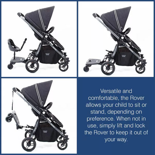 VALCO BABY ROVER RIDER, UNIVERSAL STROLLER ATTACHMENT, SIT OR STAND OPTIONS - COMPATIBLE WITH MOST STROLLERS ACCESORIES VALCO BABY