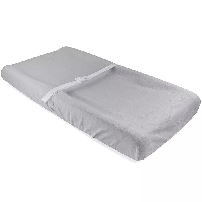 WATERPROOF PLUSH VELVET CHANGING PAD GREY