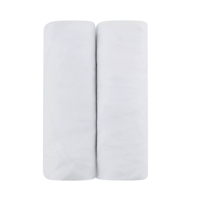 ELY`S & CO. 2 PACK CHANGING PAD COVER SHEETS - SOLID WHITE