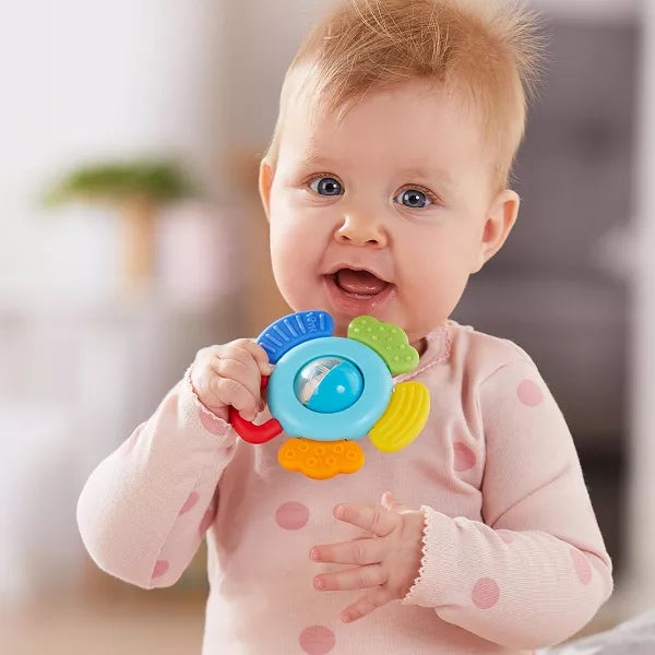 HABA - BLOSSOM PLASTIC BABY RATTLE – INFANT TEETHER TOY RATTLES HABA