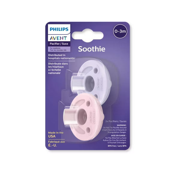 PHILIPS AVENT SOOTHIE PACIFIER, 0-3 MONTHS - 2 PACK PACIFIER AVENT