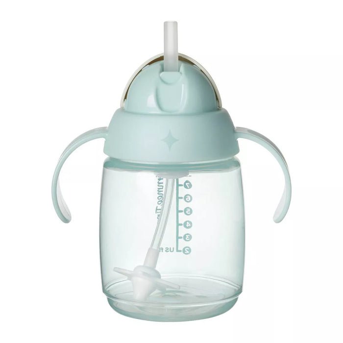 TOMMEE TIPPEE 8OZ WEIGHTED STARTER STRAW SIPPY CUP . LIGHT GREEN BOTTLES TOMMEE TIPPEE