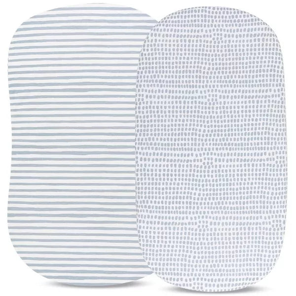 ELY`S & CO. WATERPROOF CHANGING PAD COVERS SET 100% JERSEY COTTON 2 PACK