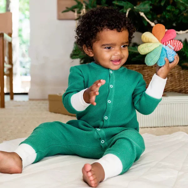 HABA - RAINBOW FABRIC BABY BALL – SOFT SENSORY PLAY TOY FOR INFANTS RATTLES HABA