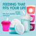 BOON NURSH SILICONE POUCH BABY BOTTLES - 4 FL OZ/3PK: ANTI-COLIC, WIDE NECK, BPA-FREE