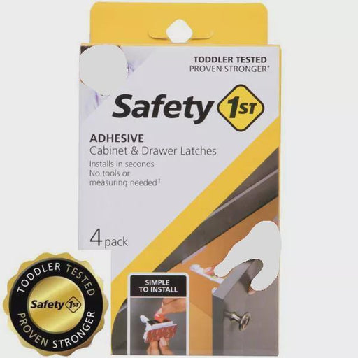 SAFETY 1ST ADHESIVE CABINET LATCH FOR CHILDPROOFING - 4PK