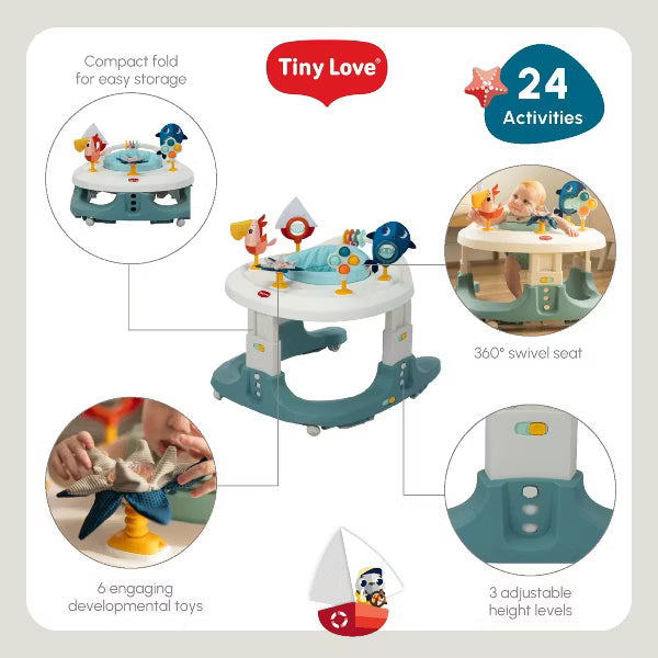 TINY LOVE TINY MARINERS MOBILE 4 IN 1 ACTIVITY CENTER - WHITE