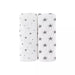 WATERPROOF CRIB SHEET STARS GREY