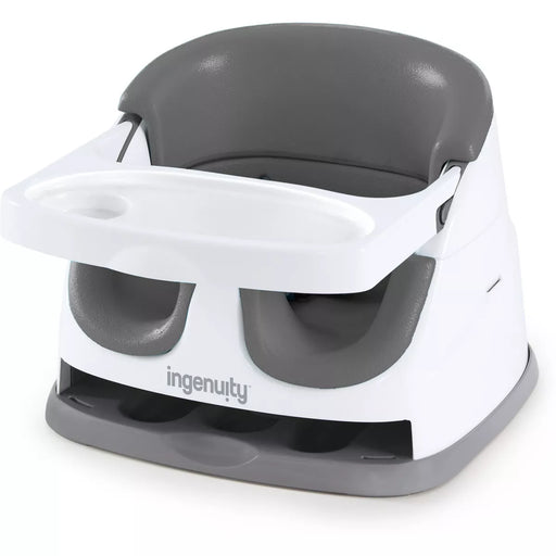 INGENUITY BABY BASE 2-IN-1 BOOSTER FEEDING AND FLOOR SEAT WITH SELF-STORING TRAY BOOSTER SEAT INGENUITY