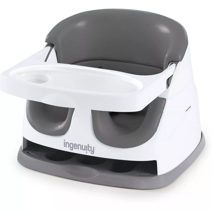 INGENUITY BABY BASE 2-IN-1 BOOSTER FEEDING AND FLOOR SEAT WITH SELF-STORING TRAY BOOSTER SEAT INGENUITY