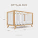 COMFY CUBS BABY CRIB FOR 0 TO 3 YEARS - ADJUSTABLE MATTRESS HEIGHT - 80 LBS CAPACITY NURSERY BED CRIB COMFY CUBS