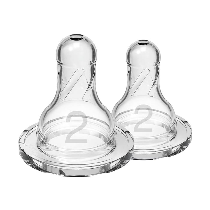 DR. BROWN`S NARROW BABY BOTTLE SILICONE NIPPLE - 2PK BPA-FREE, VENT-FREE BOTTLE ACCESORIES DR BROWNS