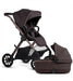 SILVER CROSS REEF 2 FULL SIZE STROLLER + FOLDING BASSINET - NEW ONE SIZE GANACHE - CHOCOLATE STROLLER SILVER CROSS