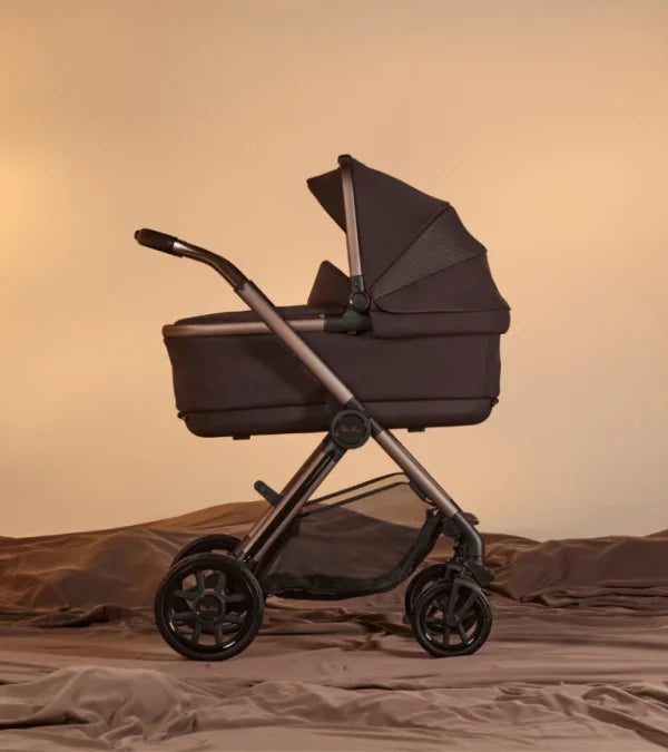SILVER CROSS REEF 2 FULL SIZE STROLLER + FOLDING BASSINET - NEW STROLLER SILVER CROSS