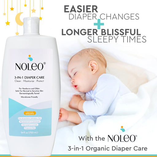 NOLEO 3-IN-1 - Diaper Rash Cream - EWG Verified - 24oz M4A