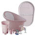 Shnuggle Bath & Change Bundle: Baby Bath & Changing Bundle + Accessories - 6-Piece Set for Cozy Bath & Diaper Time Blossom Bath M4A