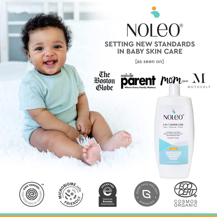 NOLEO 3-IN-1 - Diaper Rash Cream - EWG Verified - 24oz M4A
