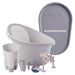 Shnuggle Bath & Change Bundle: Baby Bath & Changing Bundle + Accessories - 6-Piece Set for Cozy Bath & Diaper Time Pebble Grey Bath M4A