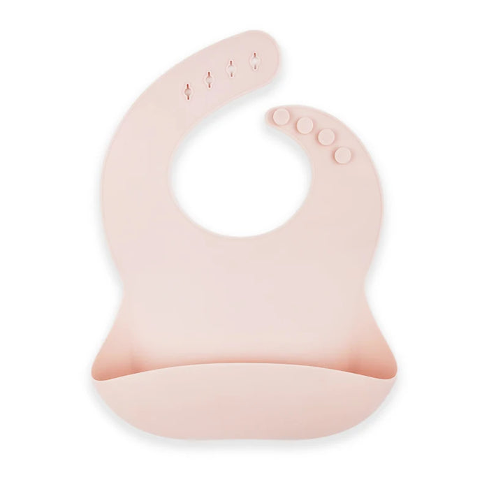 BABYLUXE BABY SILICONE BIBS WITH CRUMB CATCHER . BLUSH BIBS BABYLUXE