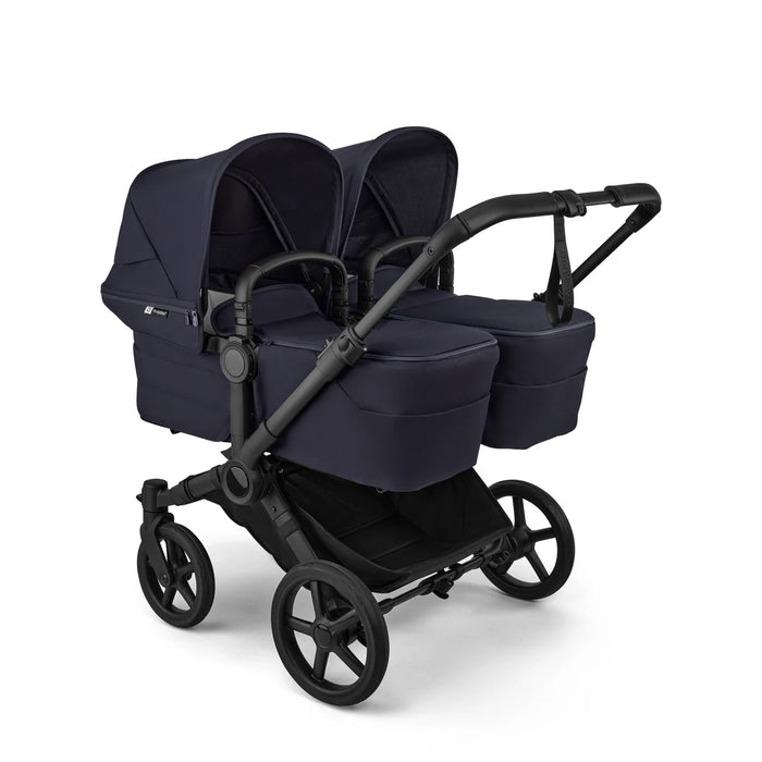 BUGABOO DONKEY 6 TWIN STROLLER - COMPLETE SET (2 SEATS AND & BASSINETS) . DEEP INDIGO DOUBLE STROLLER BUGABOO