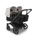 BUGABOO DONKEY 6 TWIN STROLLER - COMPLETE SET (2 SEATS AND & BASSINETS) . BLACK MISTY WHITE DOUBLE STROLLER BUGABOO