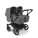 BUGABOO DONKEY 6 TWIN STROLLER - COMPLETE SET (2 SEATS AND & BASSINETS) . MOON GREY DOUBLE STROLLER BUGABOO