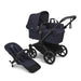 BUGABOO DONKEY 6 MONO COMPLETE SINGLE-TO-DOUBLE STROLLER . BLACK IDEEP NDIGO DOUBLE STROLLER BUGABOO