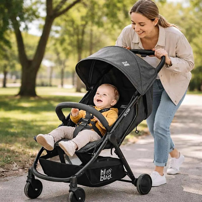 HIBUD FLOW ULTRA-COMPACT TRAVEL STROLLER - BLACK