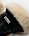 7AM ENFANT WARMMUFFS BLACK LIQUID SHINE ARCTIC WHITE FAUX FUR WARMUFFS 7 A.M.