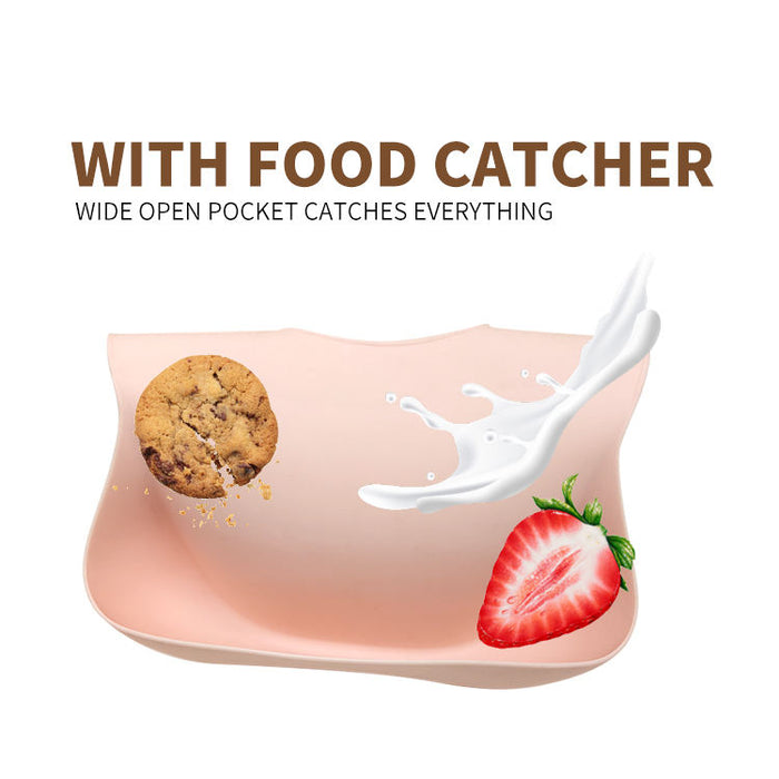 BABYLUXE BABY SILICONE BIBS WITH CRUMB CATCHER BIBS BABYLUXE