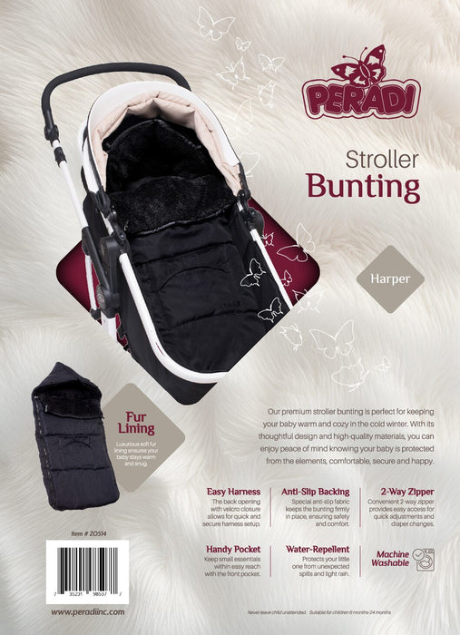 PERADI STROLLER BUNTING - BLACK WINTER PERADI INC