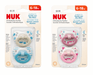 NUK ORTHODONTIC PACIFIER, 6-18 MONTHS, 2 PACK, ASSORTED COLORS PACIFIER NUK USA