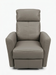 LEATHER ITALIA ASHBURY LEATHER SWIVEL + GLIDER RECLINER CHAIR . GREY GLIDER LEATHER ITALIA USA