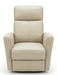 LEATHER ITALIA ASHBURY LEATHER SWIVEL + GLIDER RECLINER CHAIR . CREAM GLIDER LEATHER ITALIA USA