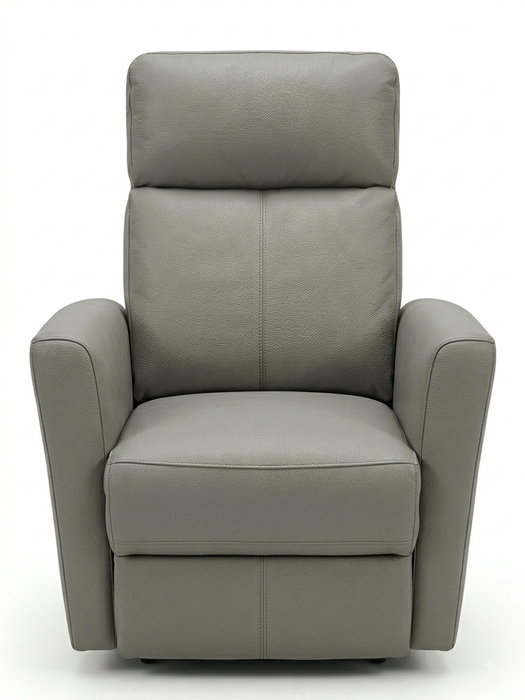 LEATHER ITALIA INMAN LEATHER SWIVEL GLIDER RECLINER EFFICIENT SIZE CHAIR . GREY GLIDER LEATHER ITALIA USA