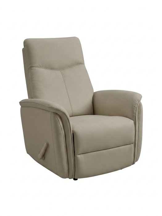 LEATHER ITALIA INMAN LEATHER SWIVEL GLIDER RECLINER EFFICIENT SIZE CHAIR . TAUPE GLIDER LEATHER ITALIA USA