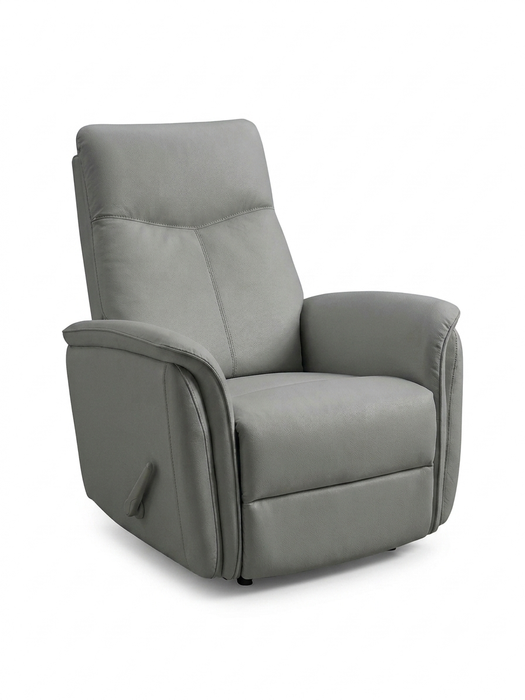LEATHER ITALIA INMAN LEATHER SWIVEL GLIDER RECLINER EFFICIENT SIZE CHAIR . GREY GLIDER LEATHER ITALIA USA