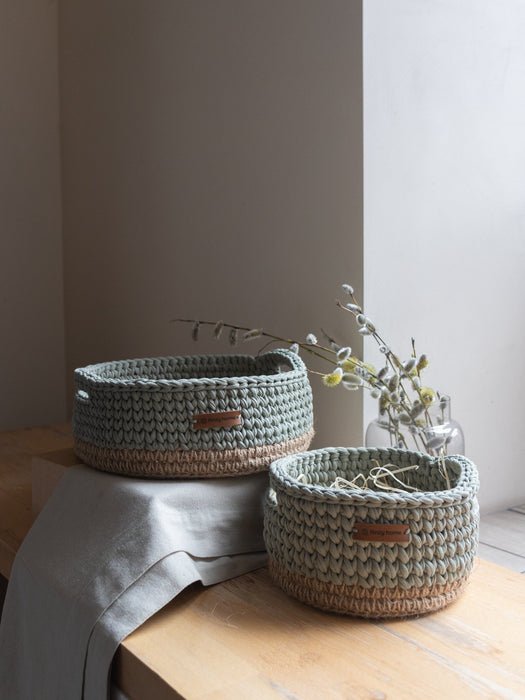 Basket Round with Jute Accent Storage & Organization Anzy Home