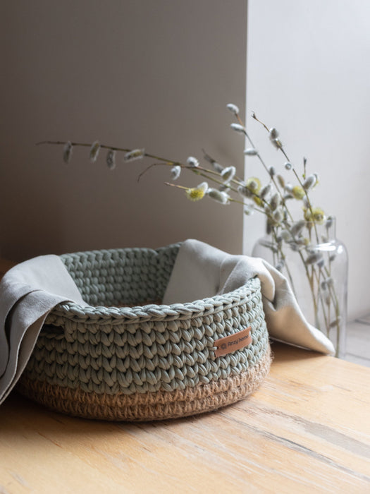 Basket Round with Jute Accent Storage & Organization Anzy Home