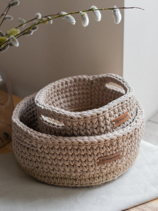 Basket Round with Jute Accent Storage & Organization Anzy Home
